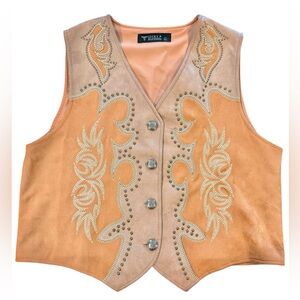 Lucky & Blessed Tan Suede Vest